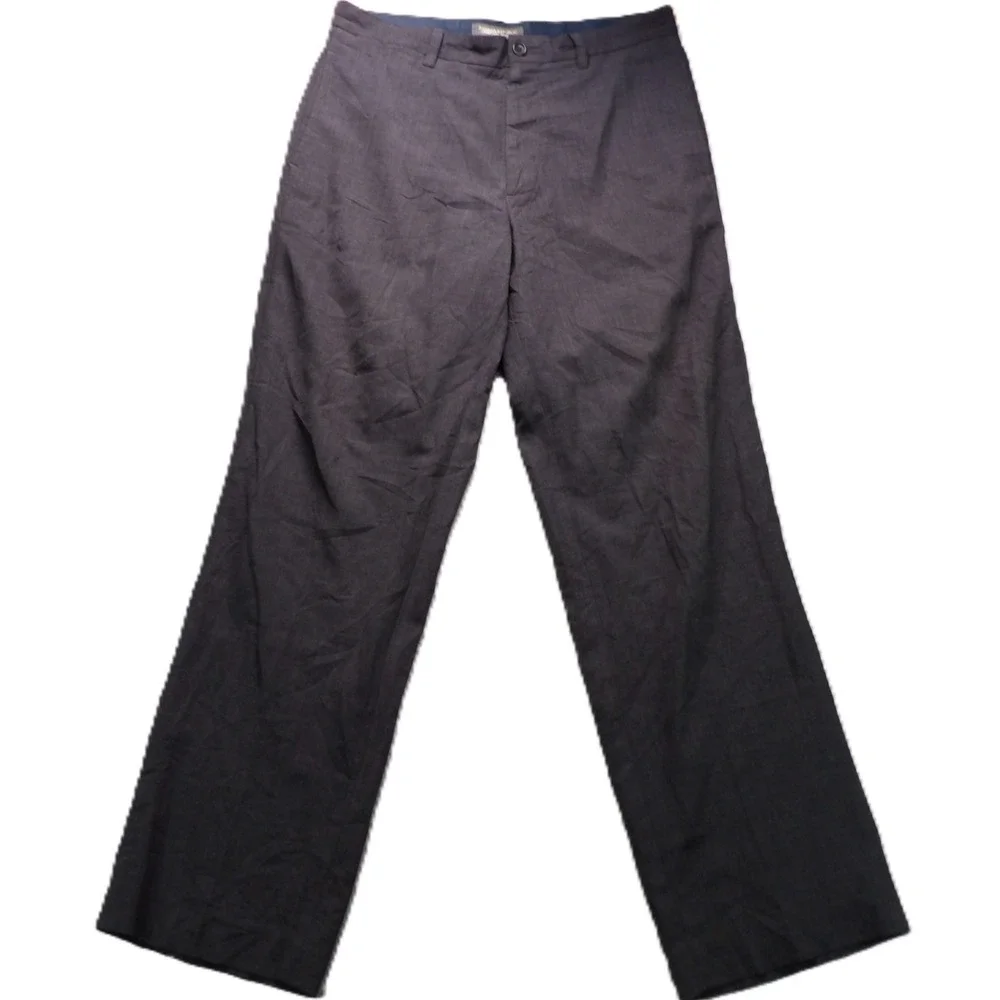 VTG Banana Republic Men 34x32 Wool Suit Pants Dress Trousers Gray Y2K Slacks EUC